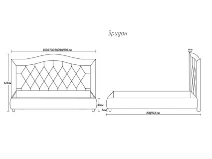 Кровать Димакс Эридан Кварц с подъемным механизмом 160х190