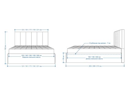 Кровать Lonax Милана велюр Dolly-1 200х195