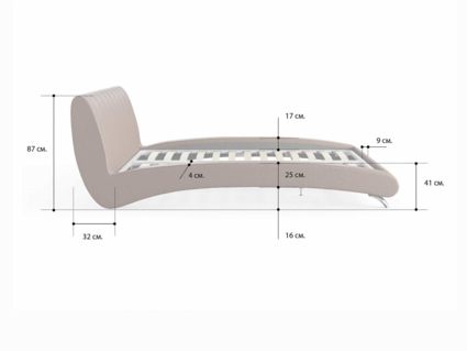 Кровать Сонум Verona Кашемир Светло-серый 80х190