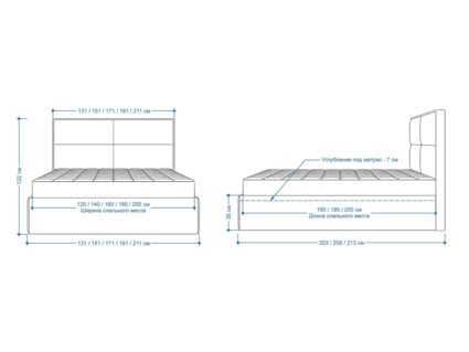 Кровать Lonax Марселла велюр Dolly-3 160х195