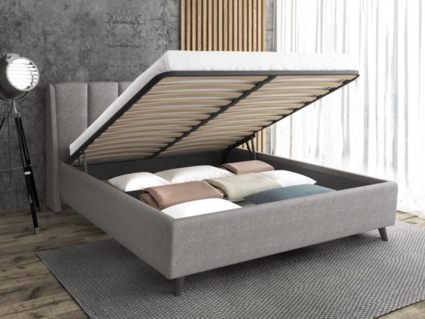 Кровать Sontelle Style Skordia Malta grey с подъемным механизмом 120х190