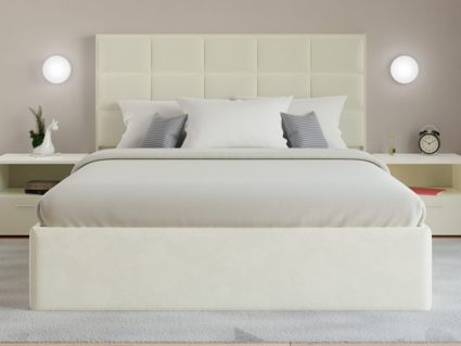 Кровать Lonax Адель велюр Dolly-17 (с основанием)