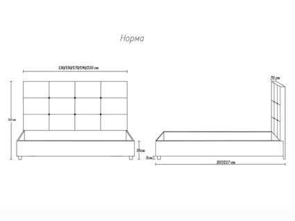 Кровать Димакс Норма Сапфир с подъемным механизмом