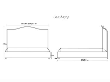 Кровать Димакс Сальвадор Альбус 180х190