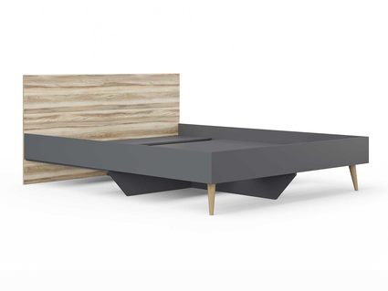 Кровать Сонум Ines Ясень ориноко + графит 200х190
