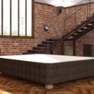 Кровать Mr.Mattress Twin Box экокожа Brown 140х195